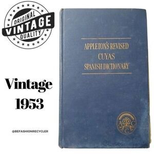Vintage 1950s Appleton's new cuyas english-spanish hardcover